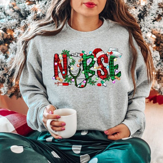 Christmas Nursing Sweatshirt, Nursing School T Shirt, Nurse Christmas Shirt, Christmas Shirt, Nurse Shirt,nurse Gift for Woman