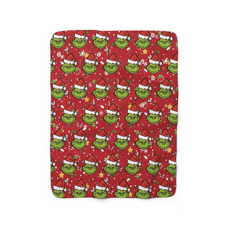 Grinch Blanket Grinch Christmas Blanket Sherpa Fleece Blanket